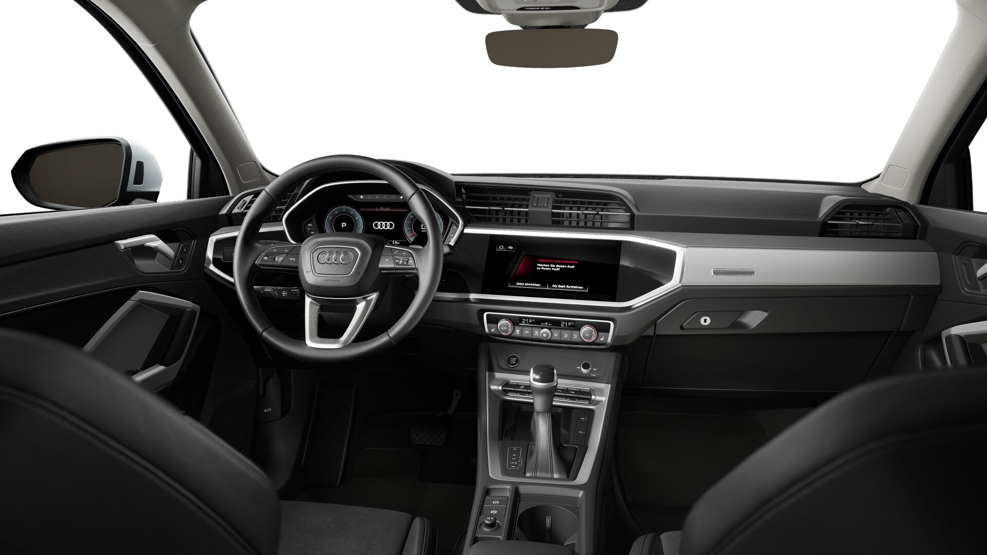Zu sehen ist der Cockpit des Audi Q2