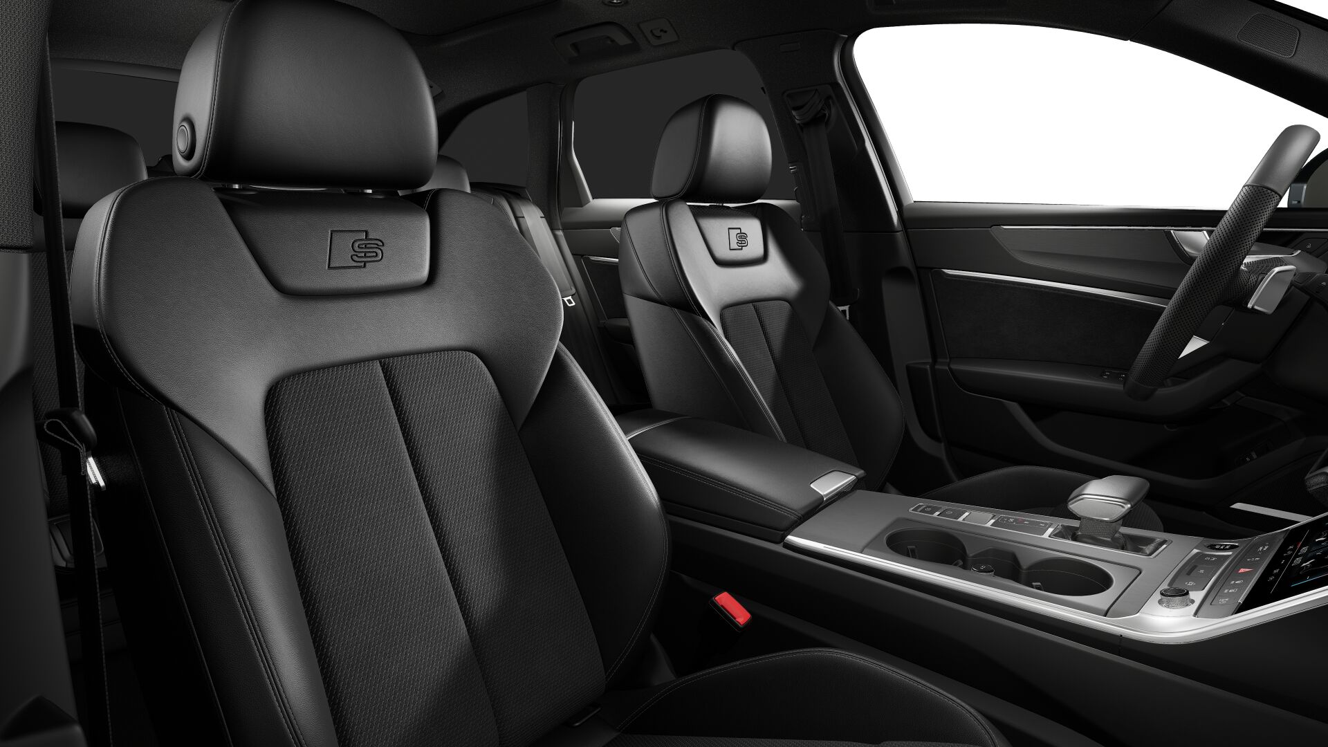 Zu sehen sind die Vordersitze des Audi A6